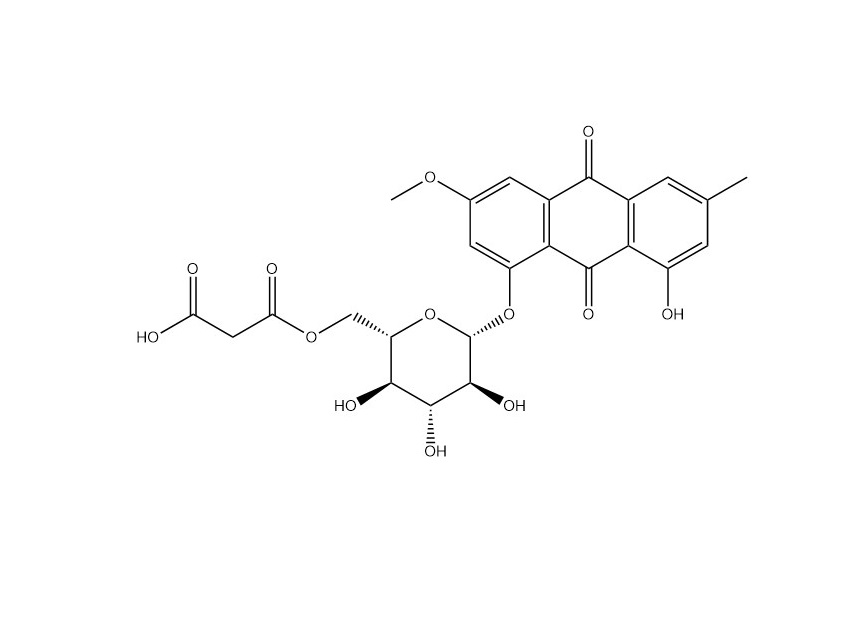 大黄素甲醚-8-O-(6′-甲基丙二酰)吡喃葡萄糖苷|1345826-33-6